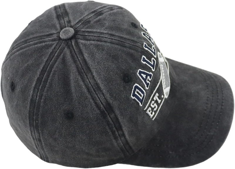 Terojnkl Embroidered City Football Hat for Men Women, Adjustable Unisex Cotton Fans Baseball Cap - Image 4